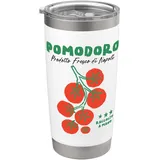 Pomodoro Napoli Italienische handverlesene Tomaten Retro Foodie Food Doppelwandiger Edelstahl-Thermobecher