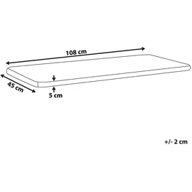 Beliani Bankauflage 108 x 45 x 5 cm grau 1 St.