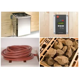Weka Saunaofen Set 2 4,5 kW + Saunasteine, Steuergerät