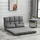Homcom Relaxsessel 2-in-1 Polyester 102 x 73 x 60 cm Grau mit Schlaffunktion