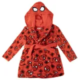 Cerdá Disney Bademantel Kinder Fleece-Bademantel mit Spiderman Kapuze, 100% Polyester, rot 5 Jahre