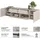 OTTO home Asymetric Lowboard 195 cm Braun Aluminium/Kunststoff/Metall/Spanplatte/Melamin/Holzwerkstoff