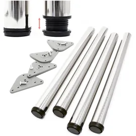 Wiltec Möbelfuß 4er Set Ø60 mm 1100 mm