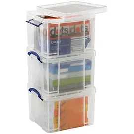 Really Useful Box Aufbewahrungsbox 3er-Set Stapelbar (48 x 39 x 31 cm, 35 Liter