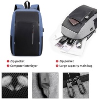 Rucksack Herren, Laptop Rucksack Schulrucksack mit USB Ladeanschluss & Anti-Diebstahl Schloss, Wasserdicht Rucksack Daypacks(Dunkelblau)