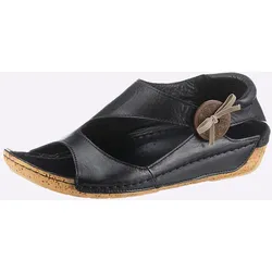 Sandalette GEMINI, Damen, Gr. 37, schwarz, Glattleder, sportlich, Schuhe