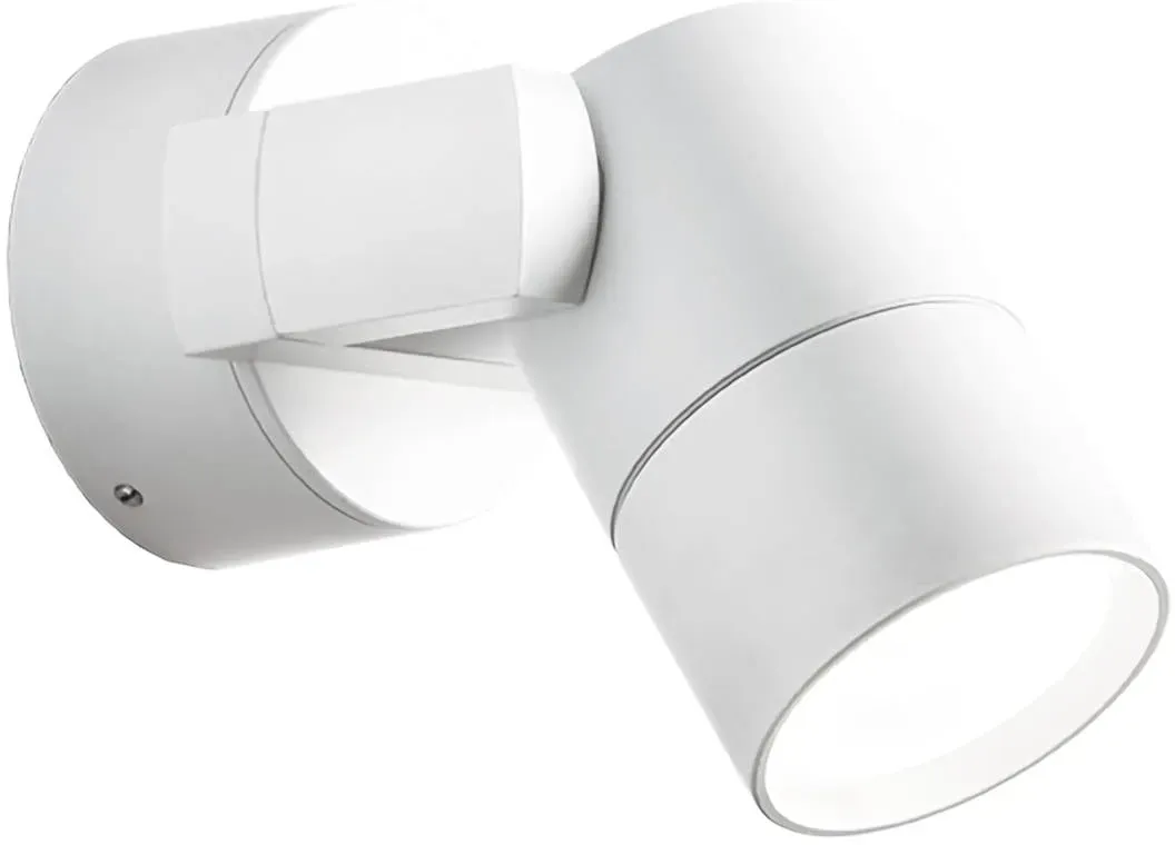 Viokef Außenwandstrahler Skiros, IP55, weiß dimmbar, weiß / opal, Aluminium, Außenleuchte - cm - cm - 13 cm