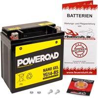 Gel-Batterie für Kawasaki KLV 1000 (BS11) wartungsfrei, einbaufertig, startklar, inkl. 7,50€ Pfand