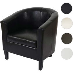 Sessel Newport T379, Loungesessel Clubsessel, Kunstleder ~ schwarz