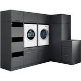 laundreezy Mehrzweckschrank-Set 253 x 200 x 68 cm Grau