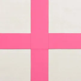 vidaXL Aufblasbare Gymnastikmatte mit Pumpe 800x100x15 cm PVC Rosa