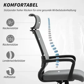Homcom Bürostuhl Dunkelgrau