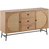 Wohnling Sideboard 140 x 80 x 40 cm Braun