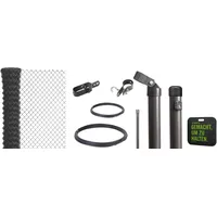 GAH Alberts Alberts Maschendrahtzaun Komplettset zum Einbetonieren, anthrazit-metallic 125