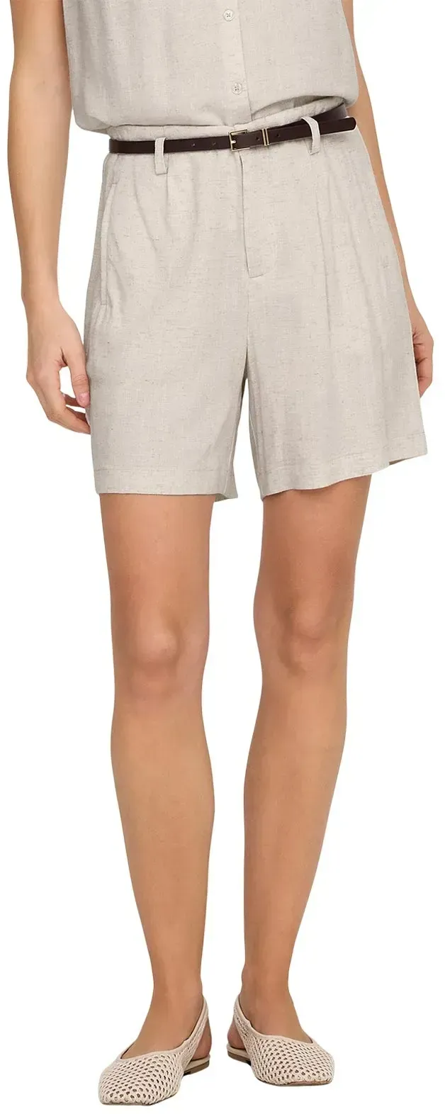 Only Shorts Siesta in Moonbeam mit Gürtel-L