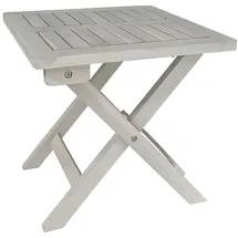 Estexo Beistelltisch Holztisch Tisch 40x40 cm Gartentisch Klapptisch Weiß lasiert Holz