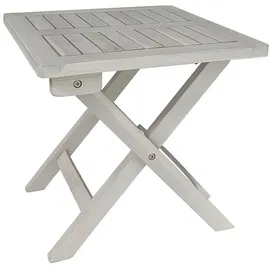 Estexo Beistelltisch Holztisch Tisch 40x40 cm Gartentisch Klapptisch Weiß lasiert Holz