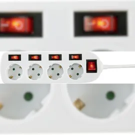 Sygonix Steckdosenleiste 1,40 m Weiß 1 St.