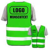 PixiPrints.com Persönliche Warnweste selbst gestalten mit eigenem Aufdruck * Bedruckt mit Name Text Bild Logo Firma * Anzahl: 5 Warnwesten * Farbe/Druck: Neon Grün/Rücken + rechte Brust - 5 Warnwesten