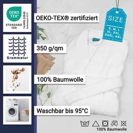 ZOLLNER Bademantel Kimono Weiß S