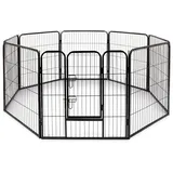 VOSS.PET Freilaufgehege XL Welpenauslauf, 81x78cm, individuell aufbaubar, Welpengitter, mit Tür, Innen- und Außenbereich, Hundelaufstall, Hunde, Welpen, Kleintier