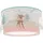 Dalber Deckenlampe Kinderzimmer, Kinder Deckenleuchte, Jungenzimmerlampe, Kinderlampe, Loving Deer Reh Tiere Rosa, 61276M, E27-2 x 15W