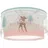 Dalber Deckenlampe Kinderzimmer, Kinder Deckenleuchte, Jungenzimmerlampe, Kinderlampe, Loving Deer Reh Tiere Rosa, 61276M, E27-2 x 15W
