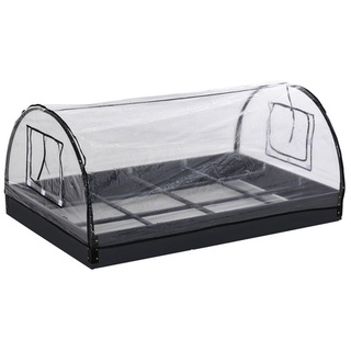 Outsunny Gewächshaus mit aufrollbaren Fenstern transparent 120 x 79 x 53 cm