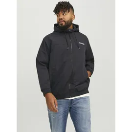 Jack & Jones PlusSize JJERUSH HOOD BOMBER schwarz 4XL