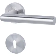 Alpertec BB-Rosettengarnitur Solid 10 Edelstahl Silber