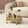Costway Beistelltisch Gold Glas 60 x 40 x 76 cm