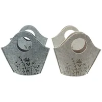 Frank Flechtwaren Filztasche Blumenwiese, 4er Set FF-770793