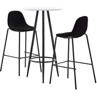 vidaXL Barset 3-tlg. Stoff  Schwarz