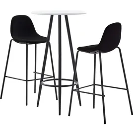 vidaXL Barset 3-tlg. Stoff  Schwarz