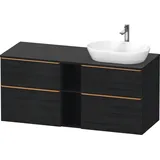 Duravit D-Neo Konsolenwaschtischunterbau wandhängend Eiche Schwarz Matt 1400x550x664 mm à DE4970R041 DE4970R04160000,