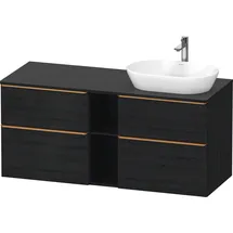 Duravit D-Neo Konsolenwaschtischunterbau wandhängend Eiche Schwarz Matt 1400x550x664 mm à DE4970R041 DE4970R04160000,