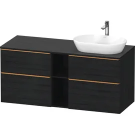 Duravit D-Neo Konsolenwaschtischunterbau wandhängend Eiche Schwarz Matt 1400x550x664 mm à DE4970R041 DE4970R04160000,