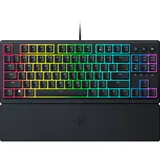 Razer Ornata V3 Tenkeyless - Kompakte Flache Gaming-Tastatur (Mecha-Membran-Switches, Tastenkappen mit Anti-UV-Beschichtung, Beleuchtete Separate Medientasten) QWERTY US-Layout | Schwarz