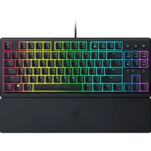 Razer Ornata V3 Tenkeyless - Kompakte Flache Gaming-Tastatur (Mecha-Membran-Switches, Tastenkappen mit Anti-UV-Beschichtung, Beleuchtete Separate Medientasten) QWERTY US-Layout | Schwarz