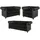 s-style möbel SITZGARNITUR 3+2+1 Chesterfield Morin Schwarz Vegan Leder