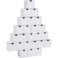VBS Adventskalender Tannenbaum, Karton, Weiß, H ca. 45 cm,