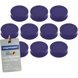 Magnetoplan Ergo-Magnete, large, violett, Pack a 10 Stück