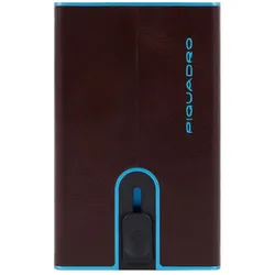 Piquadro Black Square Kreditkartenetui RFID Schutz Leder 6 cm Portemonnaies   Braun Herren 