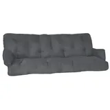 Beautissu Bankauflage 180 x 50 x 8 cm grau 2-tlg.