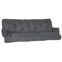 Beautissu Bankauflage 180 x 50 x 8 cm grau 2-tlg.