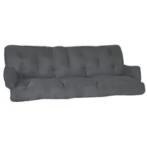 Beautissu Bankauflage 180 x 50 x 8 cm grau 2-tlg.