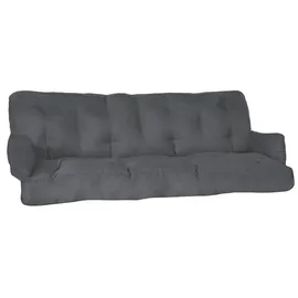 Beautissu Bankauflage 180 x 50 x 8 cm grau 2-tlg.