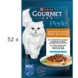 (€ 8,74/kg) Gourmet Perle Genuss in Sauce Thunfisch 52 x 85 g