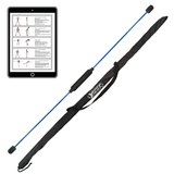 Best Sporting Swing Stick Fitness Schwingstab für Ganzkörpertraining, mit Trainingsanleitung, Farbe: rot oder blau (#2.1 (1 Swing Stick blau + Tasche))