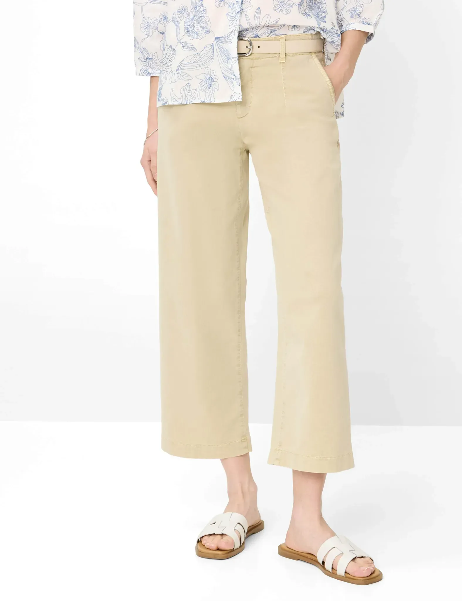 Brax Damen Culotte Style MAINE S SANDSHELL, Beige, Gr. 46
